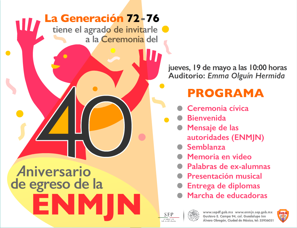 ENMJN: 40 Aniversario de egreso